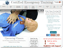 Tablet Screenshot of certifiedemergencytraining.net